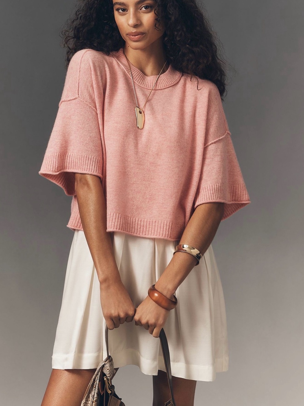 Anthropologie twofer cashmere sweater mini dress.